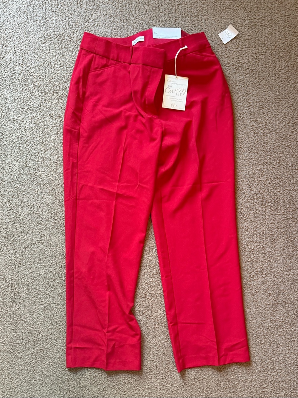Cato Red Curvy Fit Dress Pants